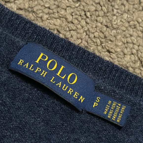 RL Polo Merino Wool Sweater-Sz S-Blue-Polo Stitched Logo @ Chest-EUC - Picture 15 of 16